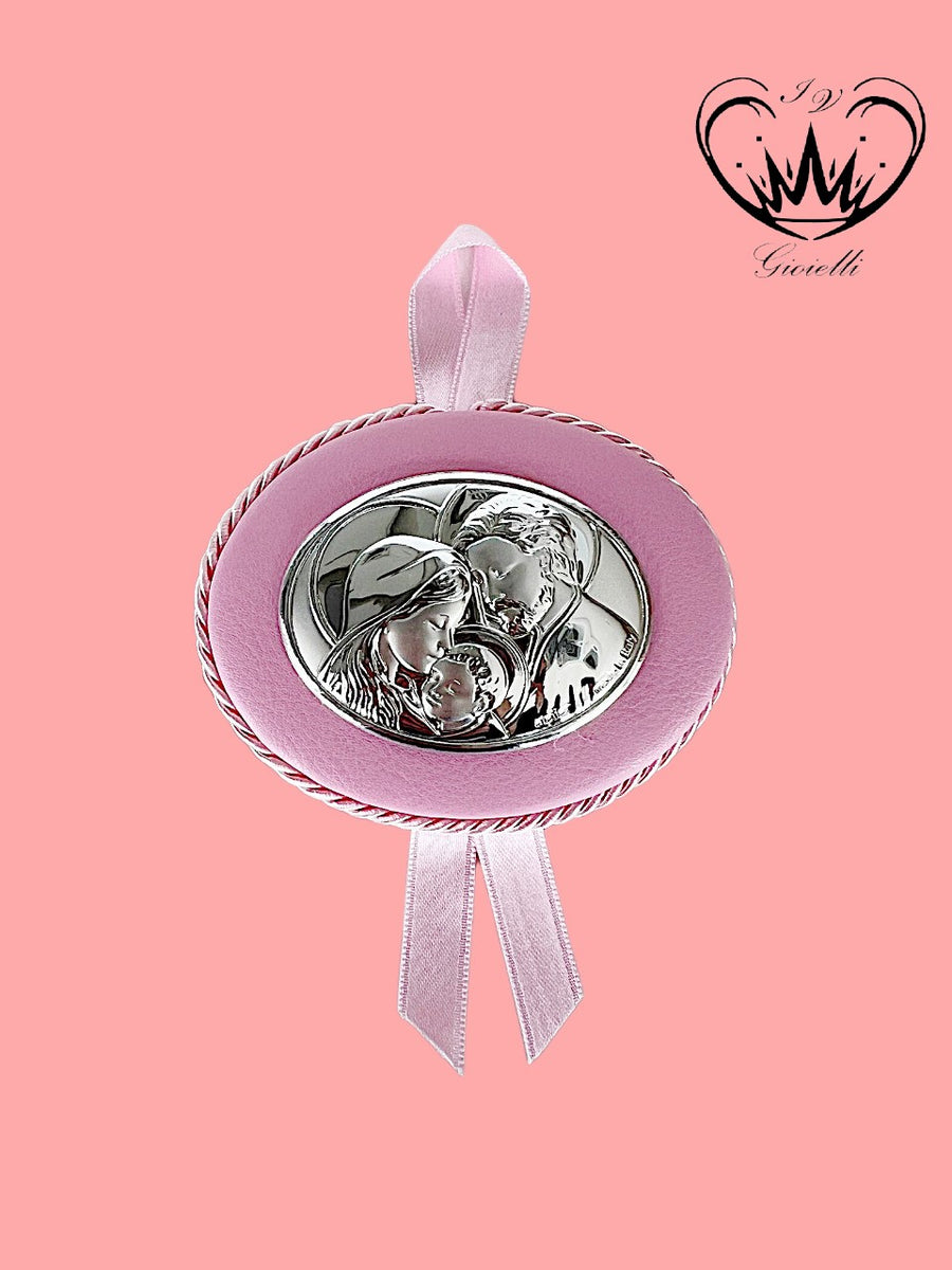 Medaglia Neonato Sacra Famiglia - Argento PVD 5.5x7cm Atelier - Foto 8