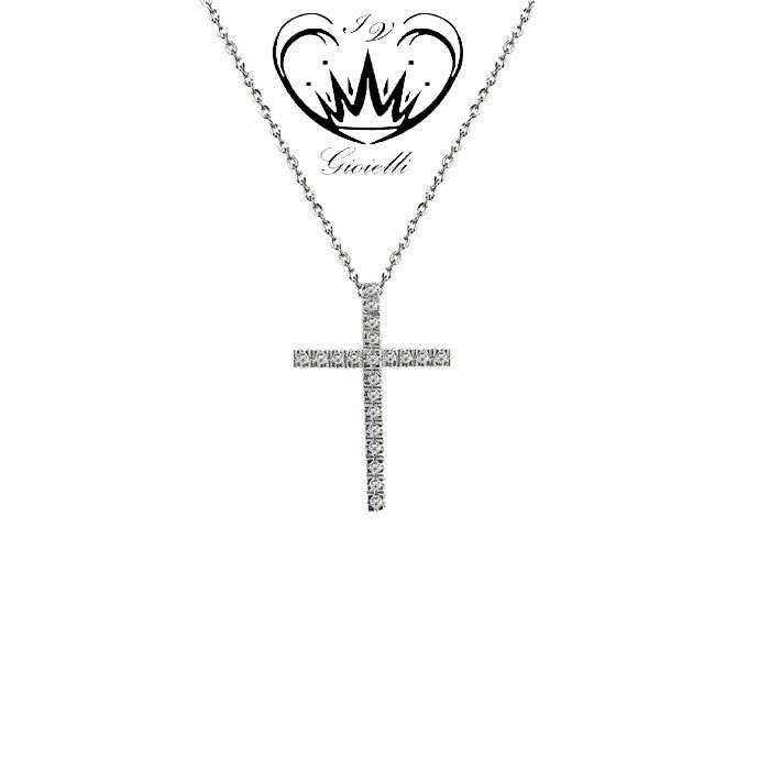 COLLANA CON CROCE GIOIELLI IV ct. 0,10 ref. 05271010