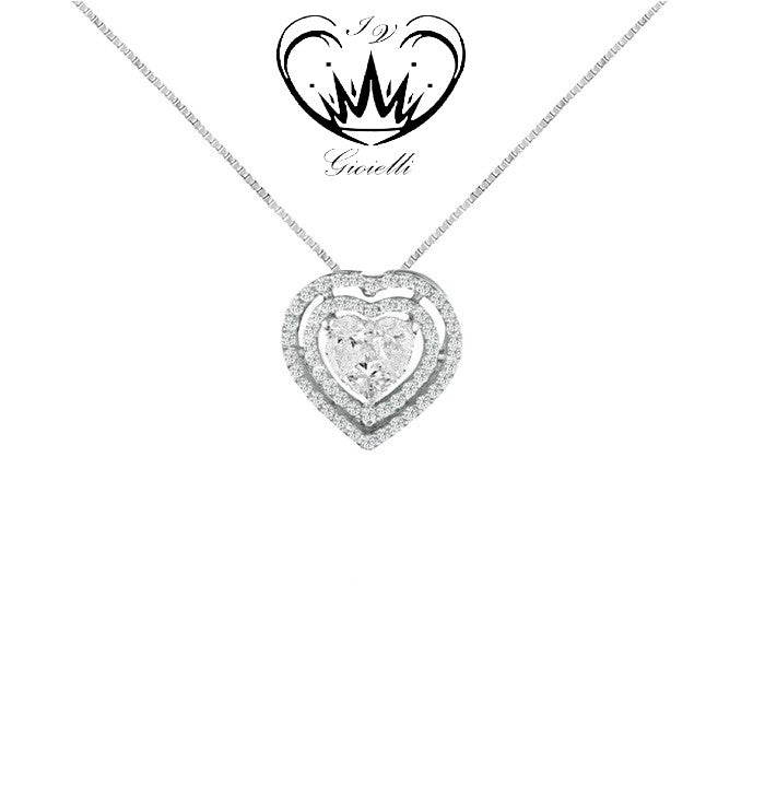 COLLANA CON CUORE GIOIELLI IV ct. 0,47 ref.14121010