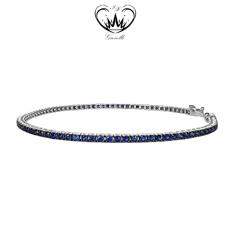 BRACCIALE TENNIS GIOIELLI IV CON ZAFFIRI BLU ct. 2,05 ref. 15501010