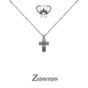 COLLANA CON CROCE ZANCAN ORO BIANCO 18kt  ref. 18631010