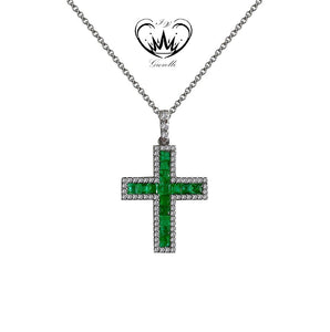 COLLANA CON CROCE SMERALDI GIOIELLI IV ref. 19061010