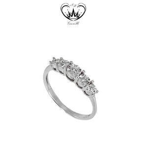 ANELLO RIVIERA 5 PIETRE GIOIELLI IV ct. 0,10  ref. 20661010