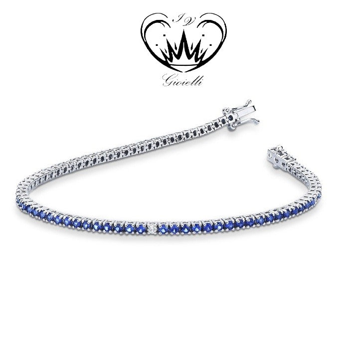 BRACCIALE TENNIS GIOIELLI IV ZAFFIRI BLU ct. 1,35 ref. 21131010