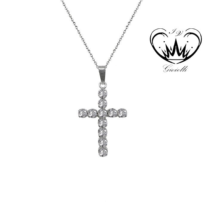 COLLANA CON CROCE GIOIELLI IV ct. 1,10 ref. 22041010