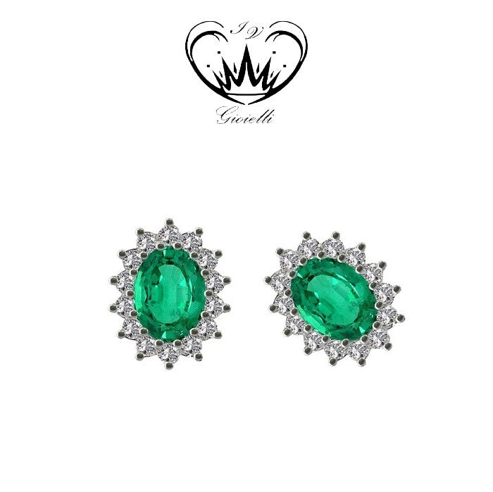 ORECCHINI CON SMERALDI GIOIELLI IV ct. 0,48 SM ct.1,40 ref. 22271010