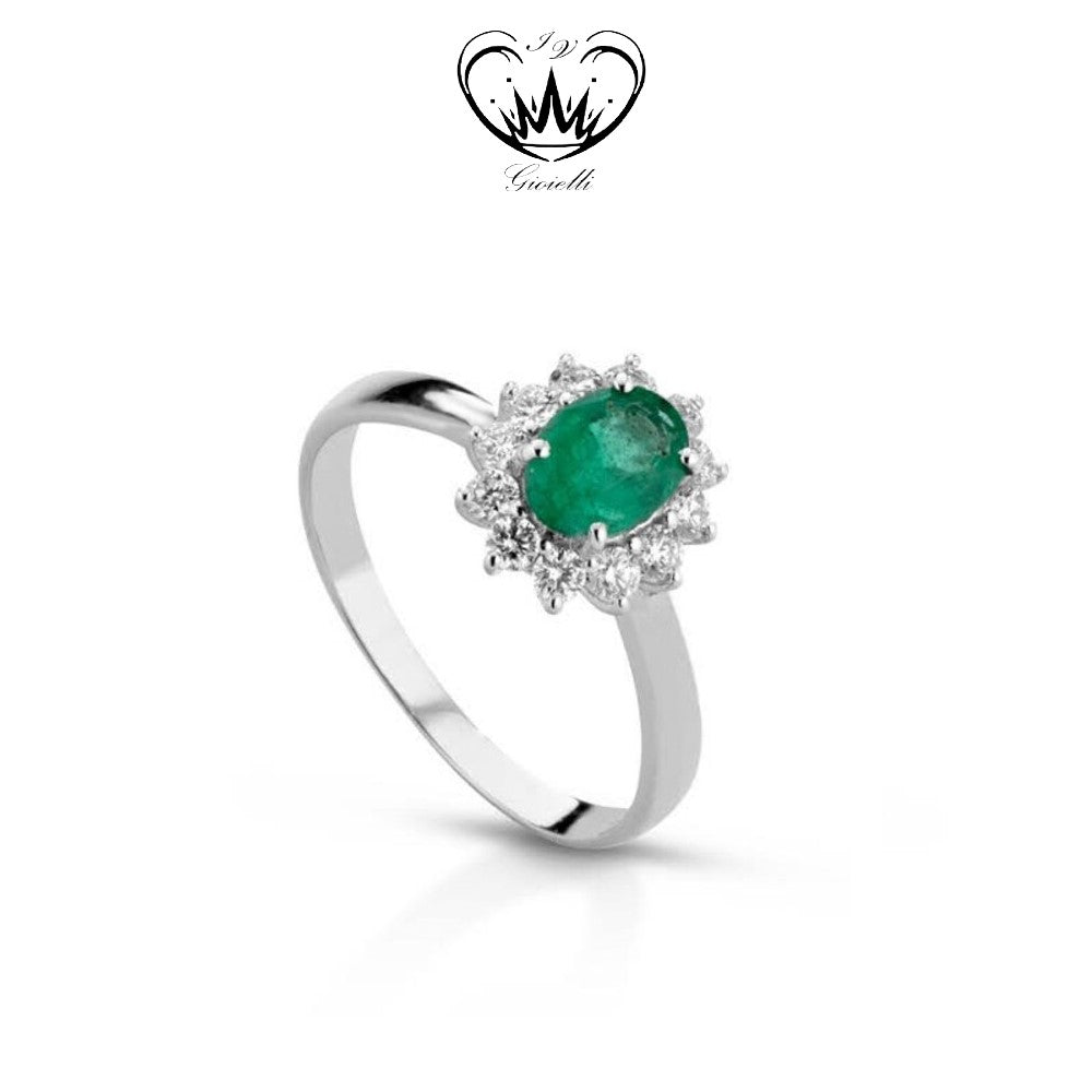 ANELLO CON SMERALDO GIOIELLI IV  ct. 0,24 SMER. ct. 0,42 ref. 22681010