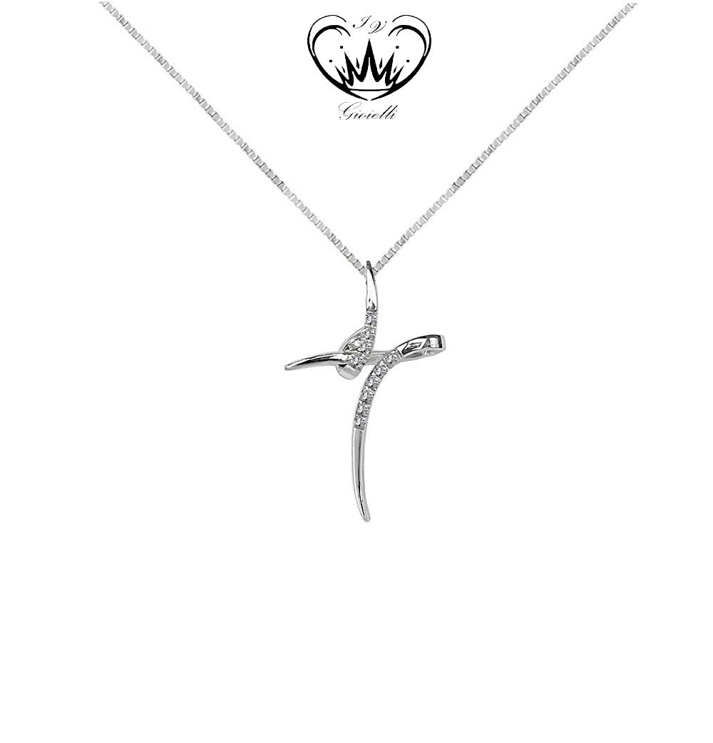 COLLANA CON CROCE GIOIELLI IV ct. 0,09 ref. 22941010