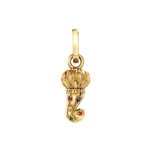 CIONDOLO CORNO CHANTECLER ORO G 9KT ref. 43705