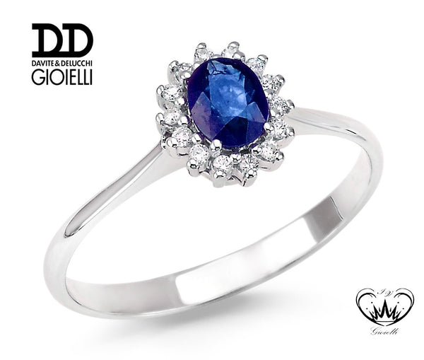 Anello Art Decò In Argento 935 Con Zaffiro Simulato – 2,45CT – Meera Jewelers
