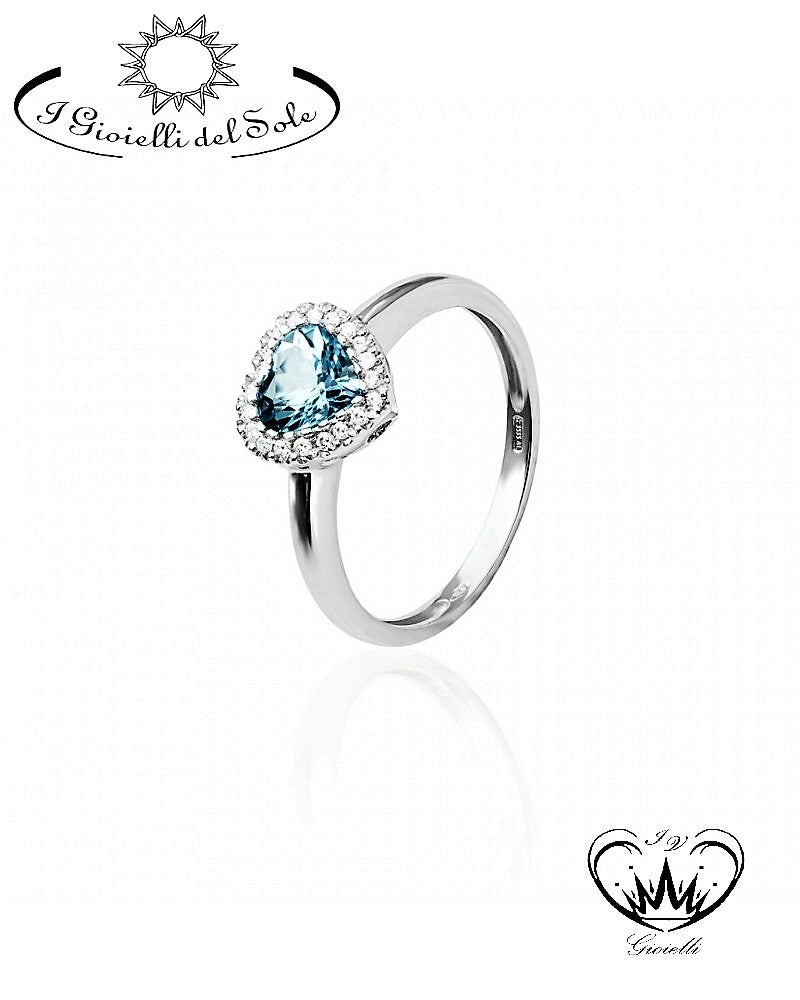 ANELLO I GIOELLI DEL SOLE ACQUAMARINA ref.ANAQ9-018