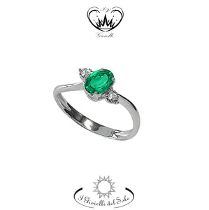 ANELLO I GIOIELLI DEL SOLE CON SMERALDO ref. ANC247S-060