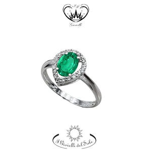 ANELLO I GIOIELLI DEL SOLE CON SMERALDO ref. ANC301BS-055