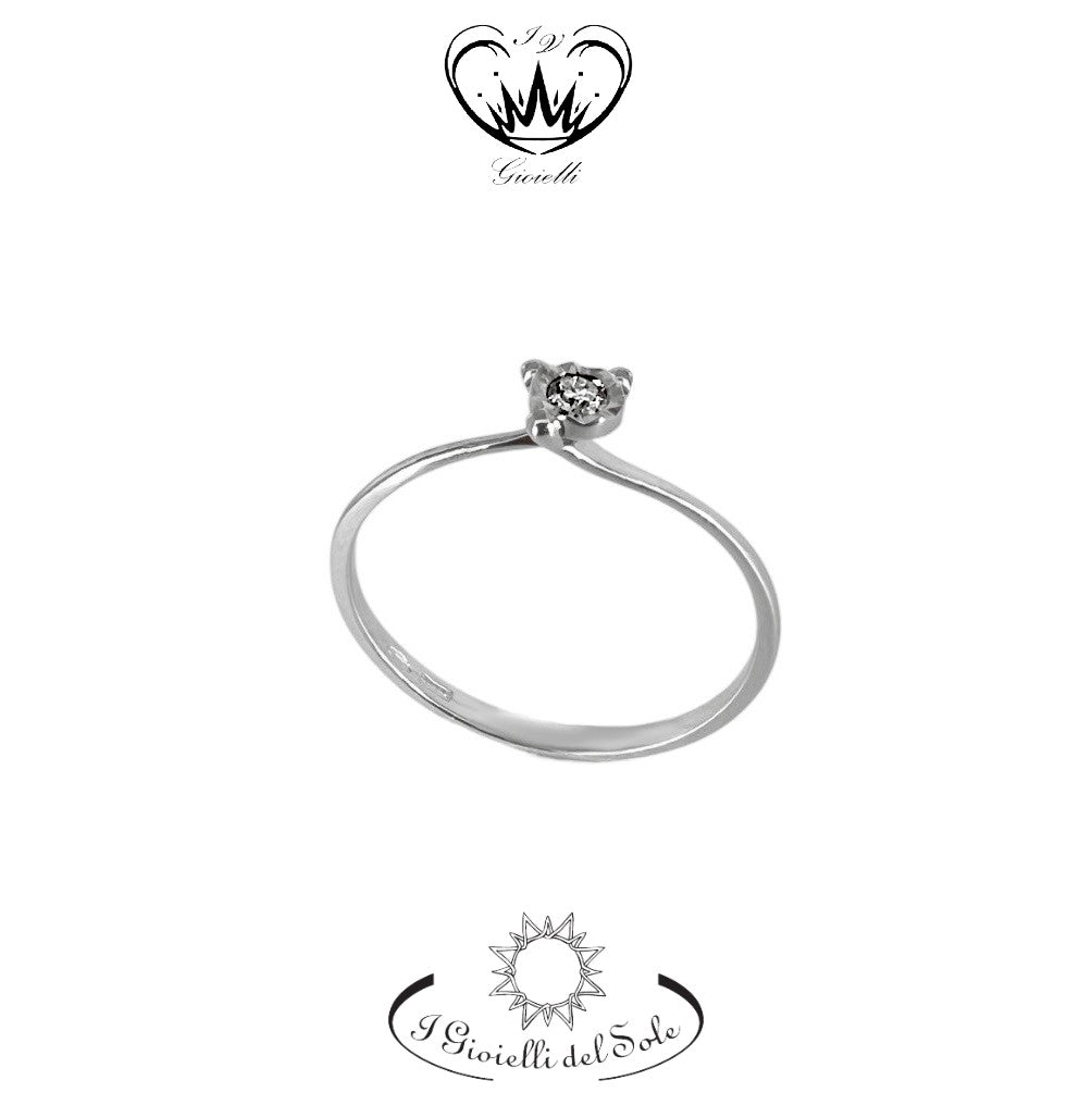 ANELLO SOLITARIO I GIOIELLI DEL SOLE ct. 0,05 ref. ANLS10-005