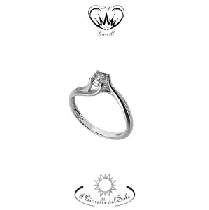 ANELLO SOLITARIO I GIOIELLI DEL SOLE ct. 0,08  ref. ANLS37-008