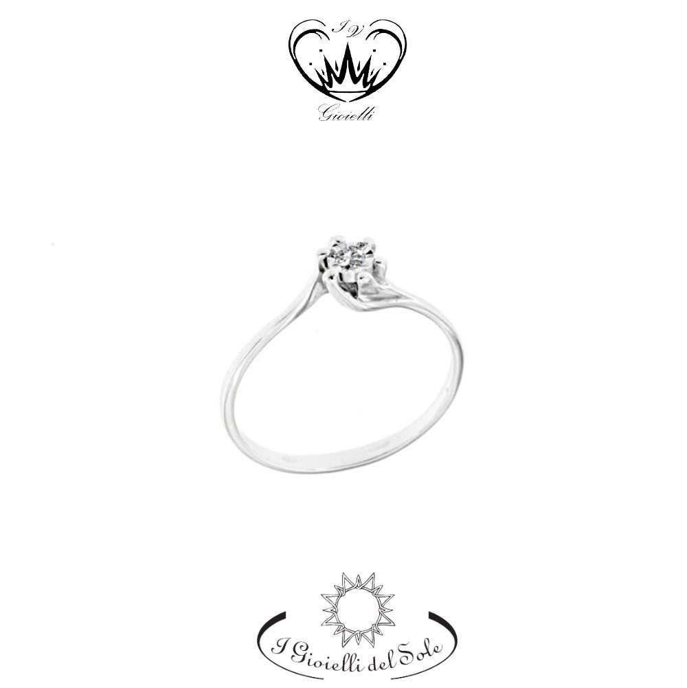 ANELLO SOLITARIO I GIOIELLI DEL SOLE ct. 0,08 ref. ANLS6-008