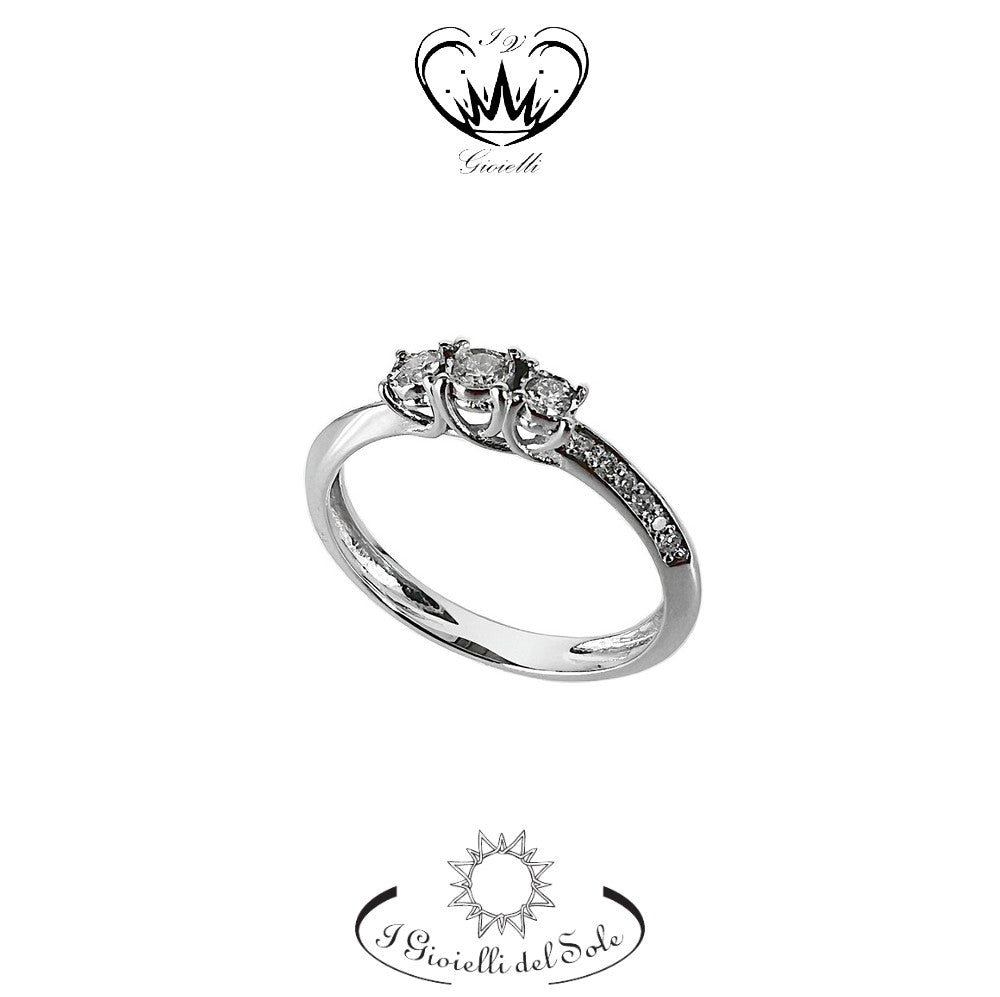 ANELLO TRILOGY I GIOIELLI DEL SOLE ct. 0,18 ref. ANLT10-018