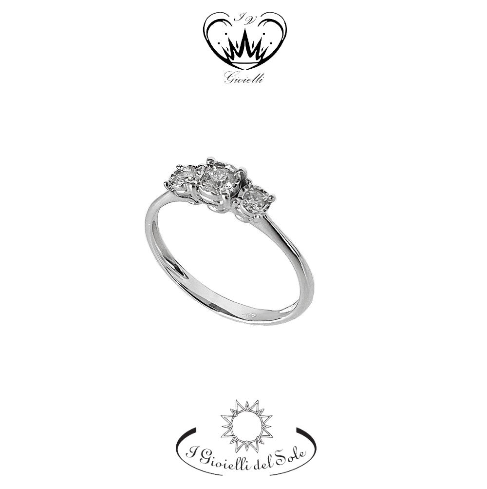 ANELLO TRILOGY I GIOIELLI DEL SOLE ct. 0,17 ref. ANLT11-017