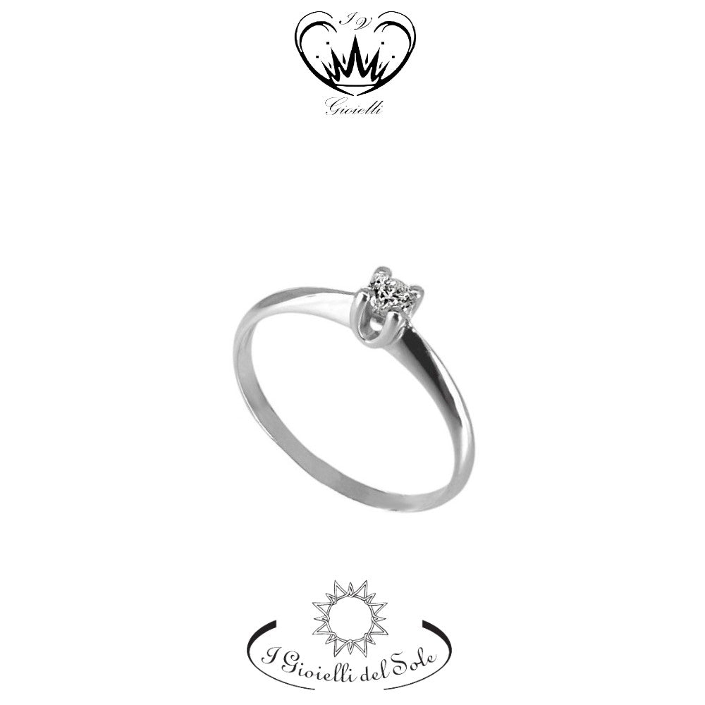 ANELLO SOLITARIO I GIOIELLI DEL SOLE ct. 0,10 ref. ANS55-010