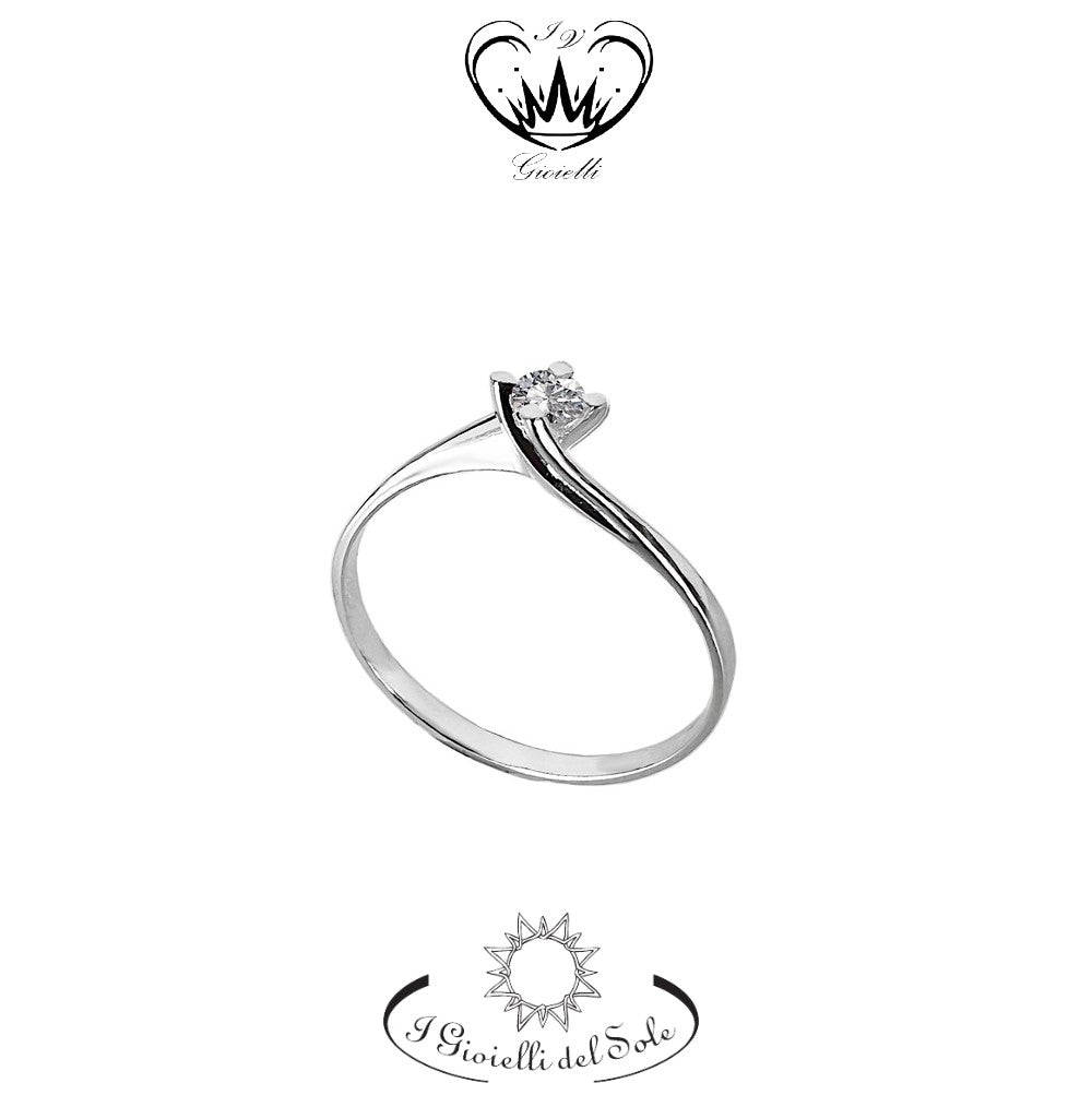 ANELLO SOLITARIO I GIOIELLI DEL SOLE ct. 0,05 ref. ANS80-005