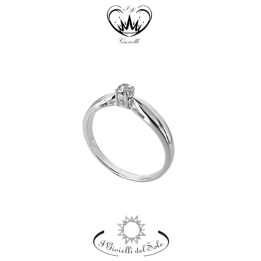 ANELLO SOLITARIO I GIOIELLI DEL SOLE ct. 0,10 ref. ANS82-010