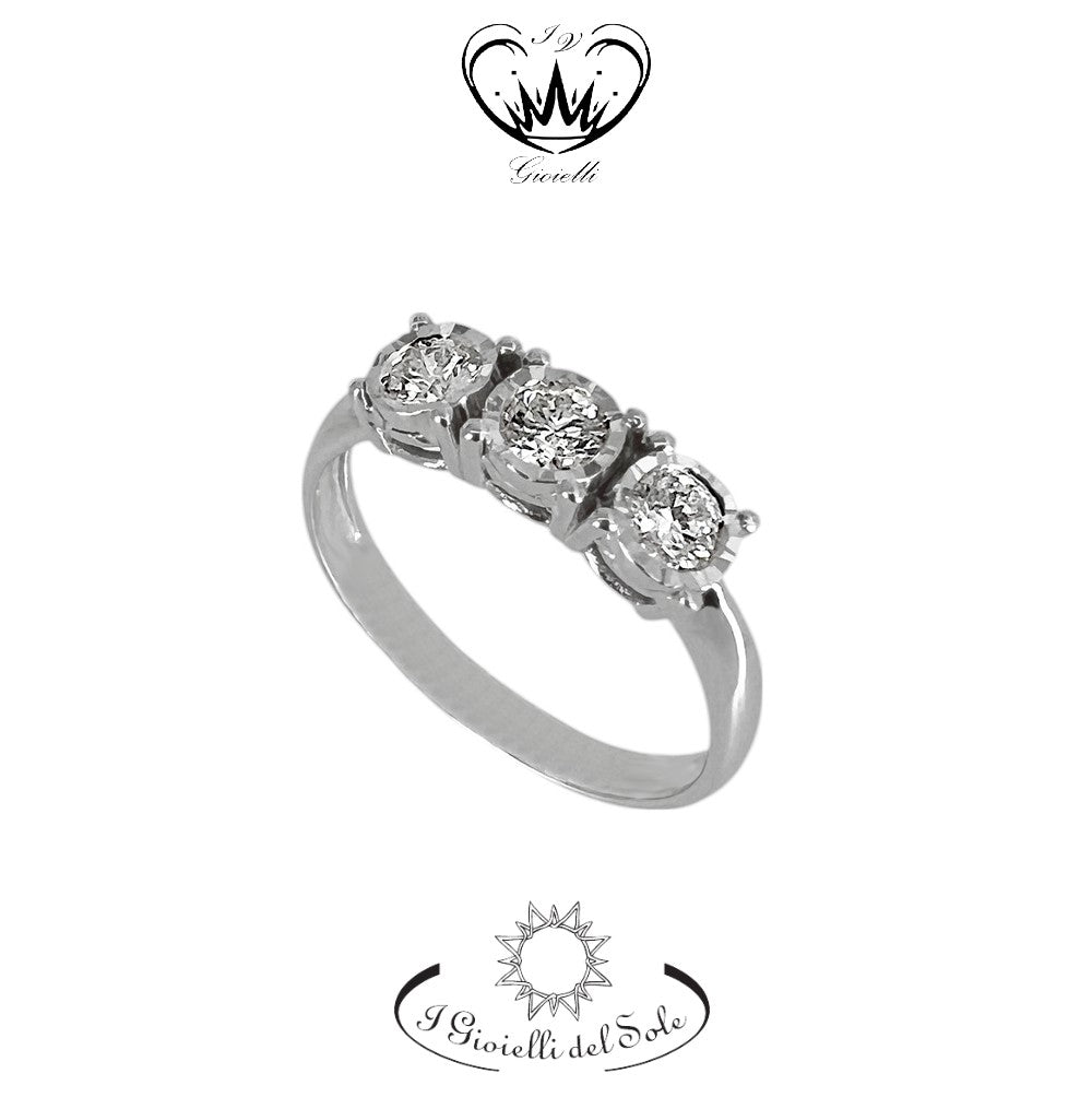 ANELLO TRILOGY I GIOIELLI DEL SOLE ct. 0,40  ref. ANTL4-040