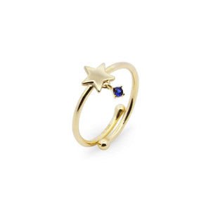 ANELLO LINE STELLE E PUNTO LUCE RUE DES MILLE ARG 925 ref.ANZ-024 STE AU