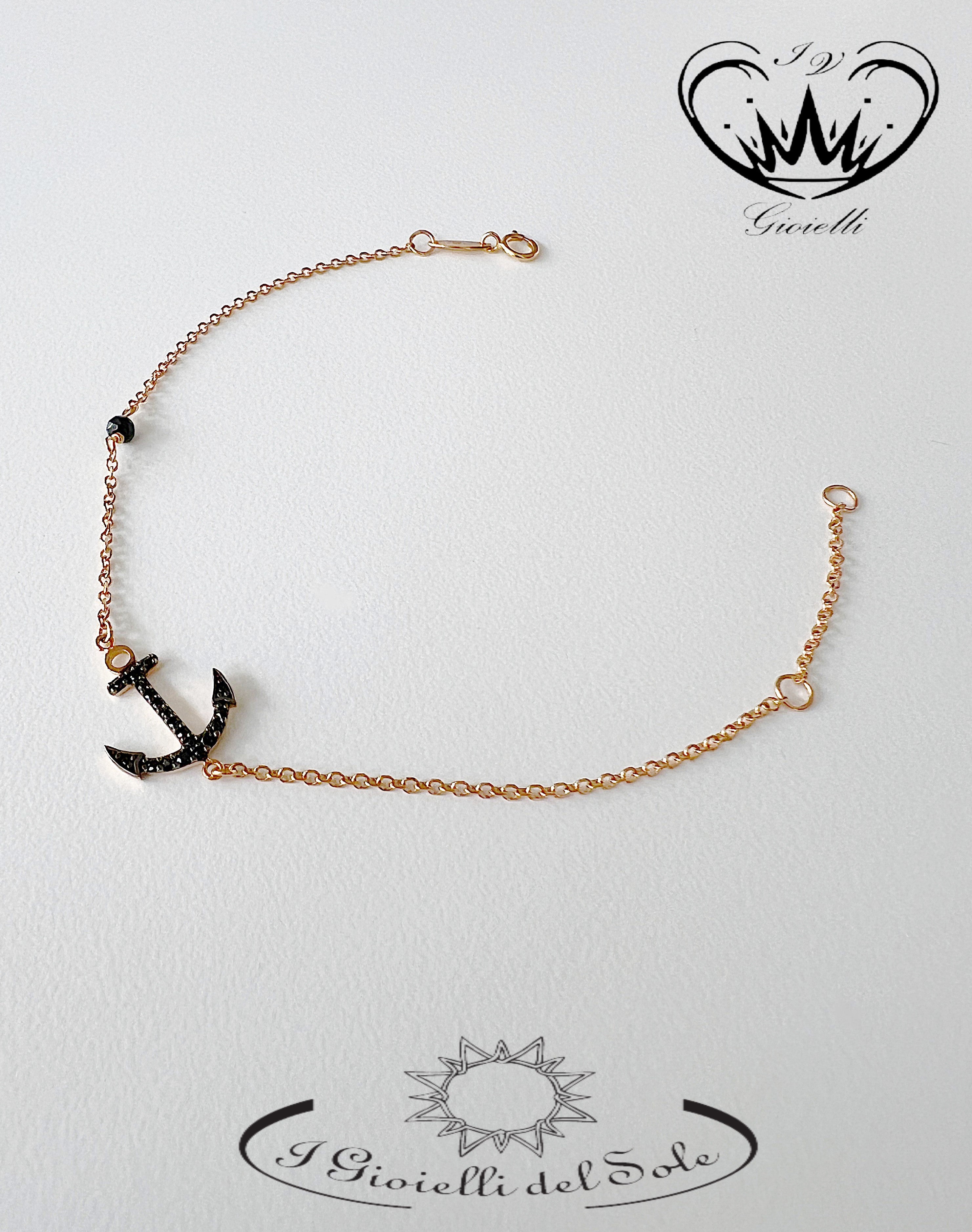 BRACCIALE I GIOIELLI DEL SOLE ORO CON ANCORA  ref. AP1357N