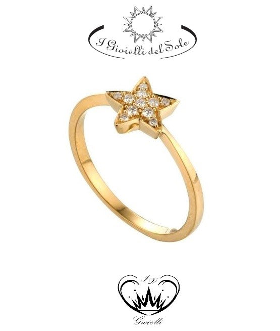 ANELLO I GIOIELLI DEL SOLE STELLA ORO 18KT ref. AR80256-YG