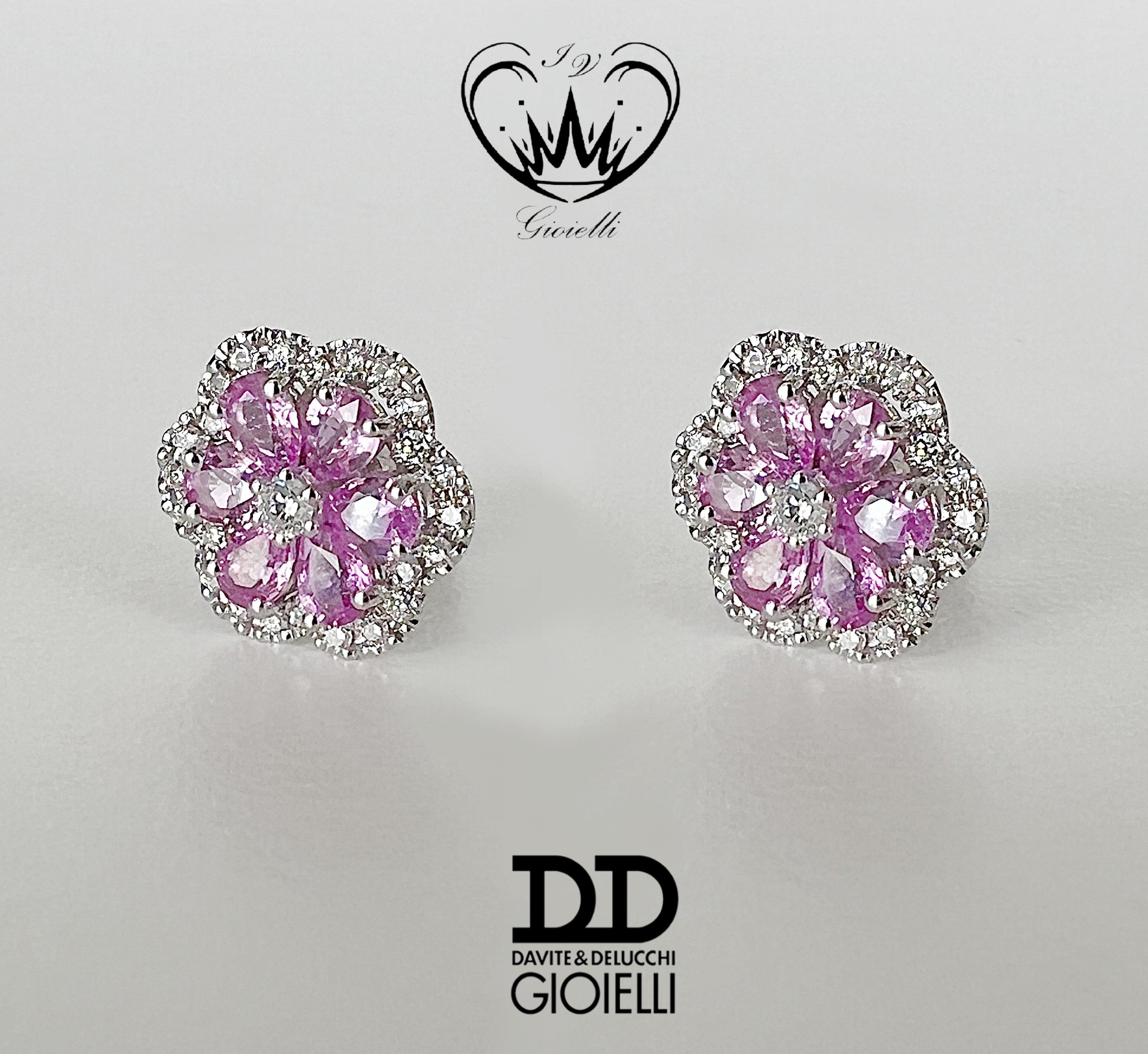ORECCHINI DD GIOIELLI ZAFFIRI ROSA  ref. BB009710ZR