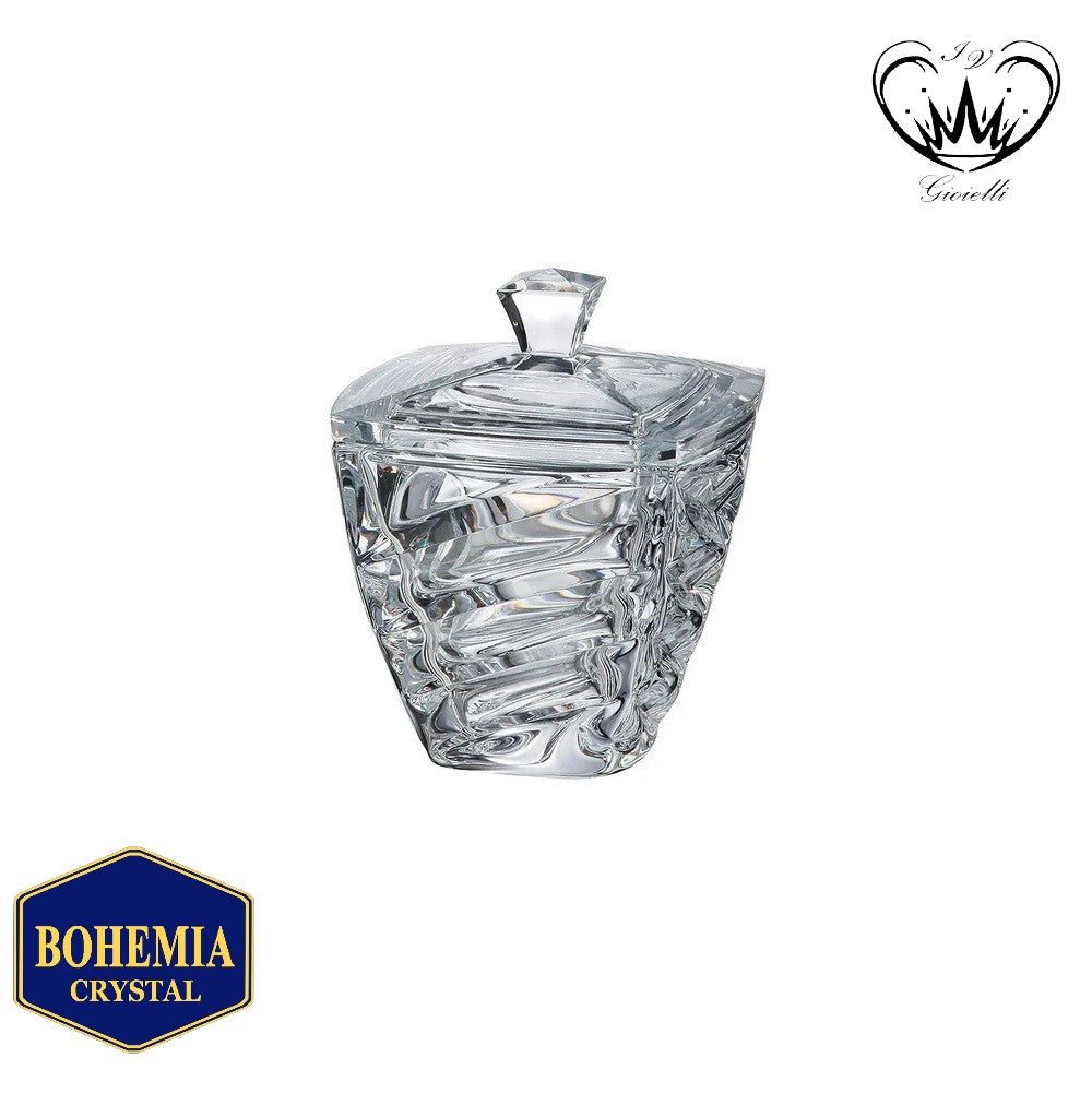 SCATOLA CRISTALLO BOHEMIA FACET h 18 CM ref. BC955784