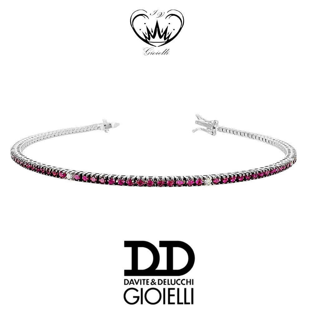 BRACCIALE TENNIS RUBINI E DIAMANTI DD GIOIELLI ref. BR002212RB1