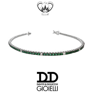 BRACCIALE TENNIS CON SMERALDI DD GIOIELLI ref. BR002287SM5