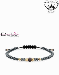 BRACCIALE LACCIO EMATITE DALU  ref.BR1142EM8Q8+