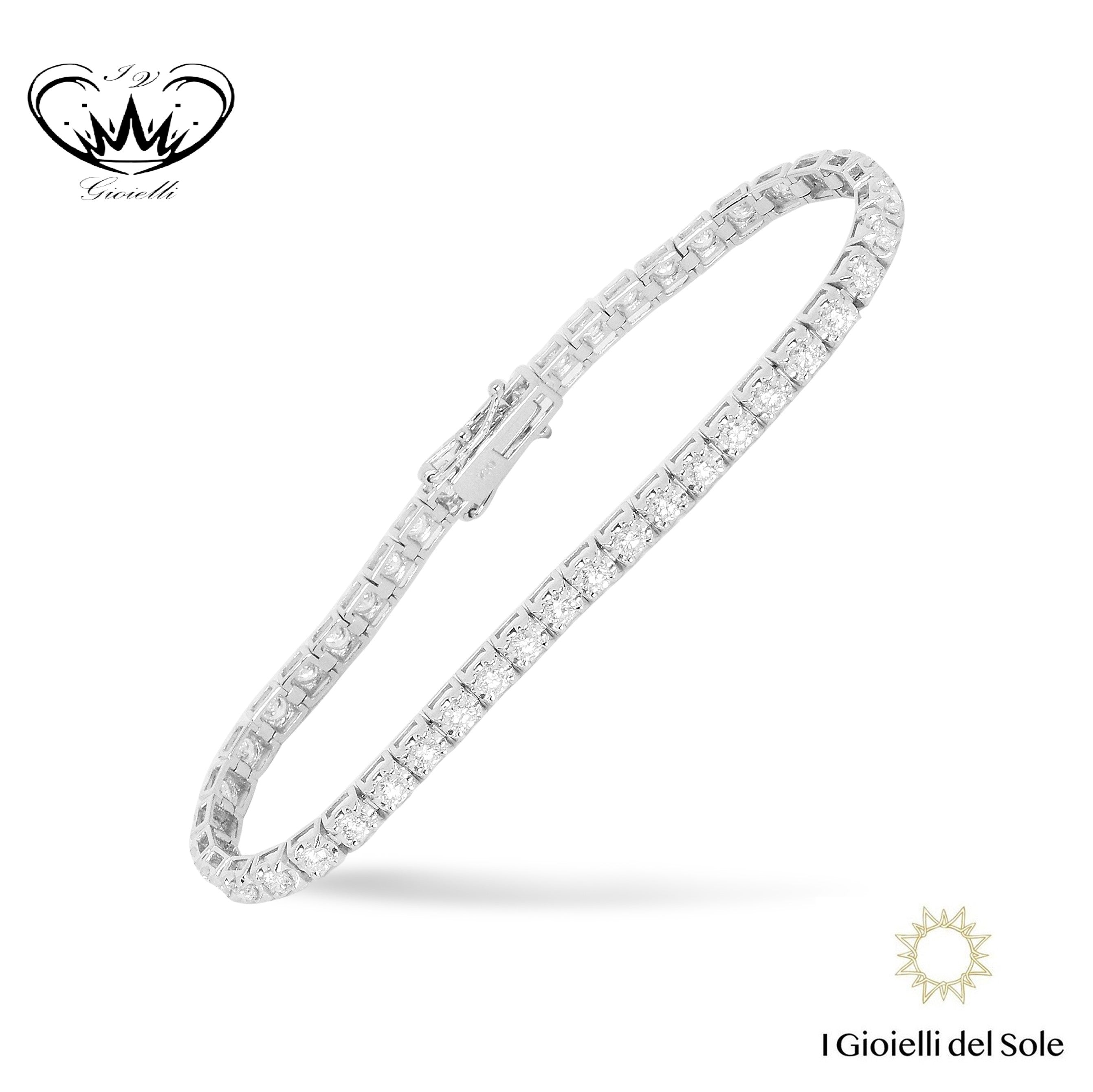 BRACCIALE TENNIS I GIOIELLI DEL SOLE ORO 18KT ref. BRV034-19CM