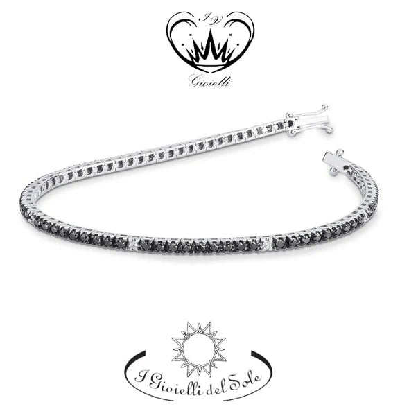 BRACCIALE TENNIS I GIOIELLI DEL SOLE ORO 18KT ref. BRV035NB-19