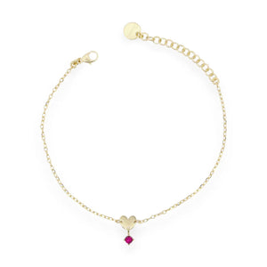 BRACCIALE MINI CUORE E PUNTO LUCE RUE DES MILLE ARG 925 ref.BRZ-024 CUO AU
