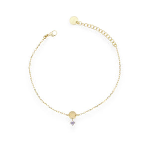 BRACCIALE MINI DISCO E PUNTO LUCE RUE DES MILLE ARG 925 ref.BRZ-024 TD AU