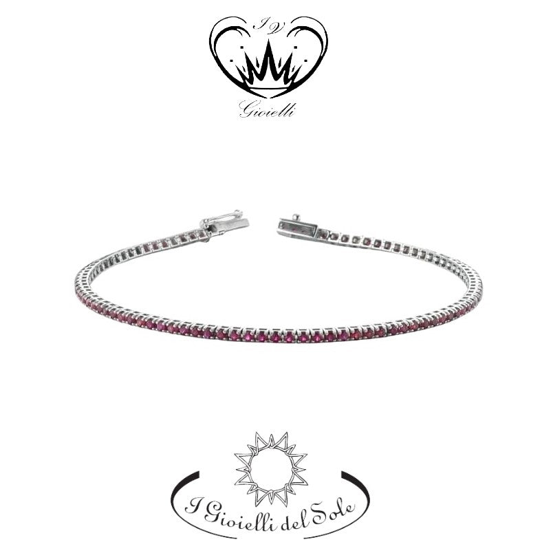 BRACCIALE TENNIS I GIOIELLI DEL SOLE RUBINI ref. BT2R-209-20