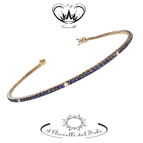 BRACCIALE TENNIS I GIOIELLI DEL SOLE ORO 18KT ref. BT2ZB-175-19R