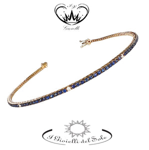 BRACCIALE TENNIS I GIOIELLI DEL SOLE ZAFFIRI BLU ref. BT2ZB-175-19R