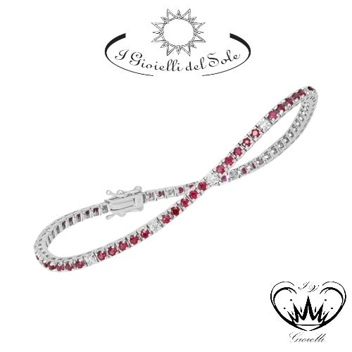 BRACCIALE TENNIS I GIOIELLI DEL SOLE ORO 18KT ref. BT3RB-184-18