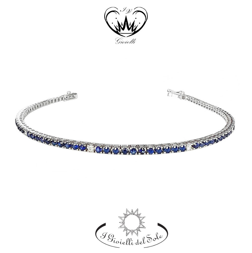BRACCIALE TENNIS I GIOIELLI DEL SOLE ZAFFIRI BLU ref. BT3ZB-179-17