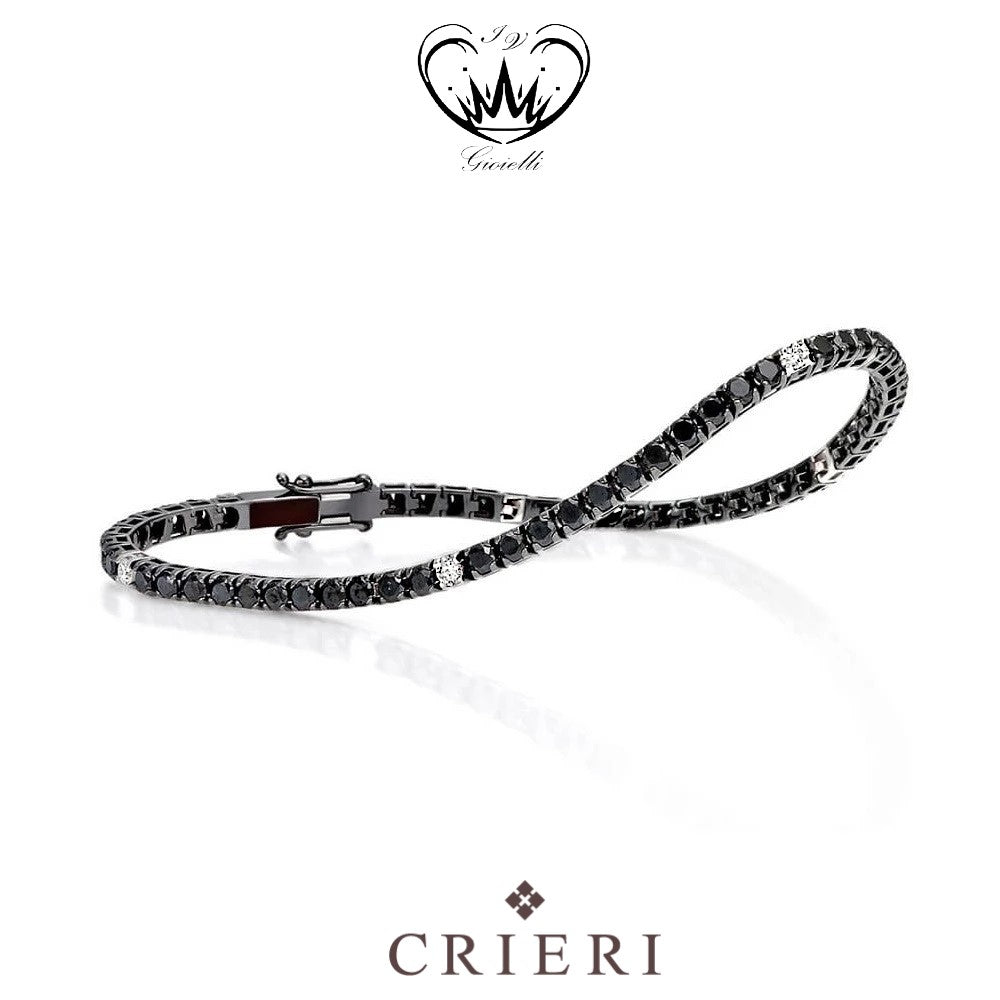 BRACCIALE TENNIS CRIERI TENNIS ORO NERO ref.BTELCK165LWL190