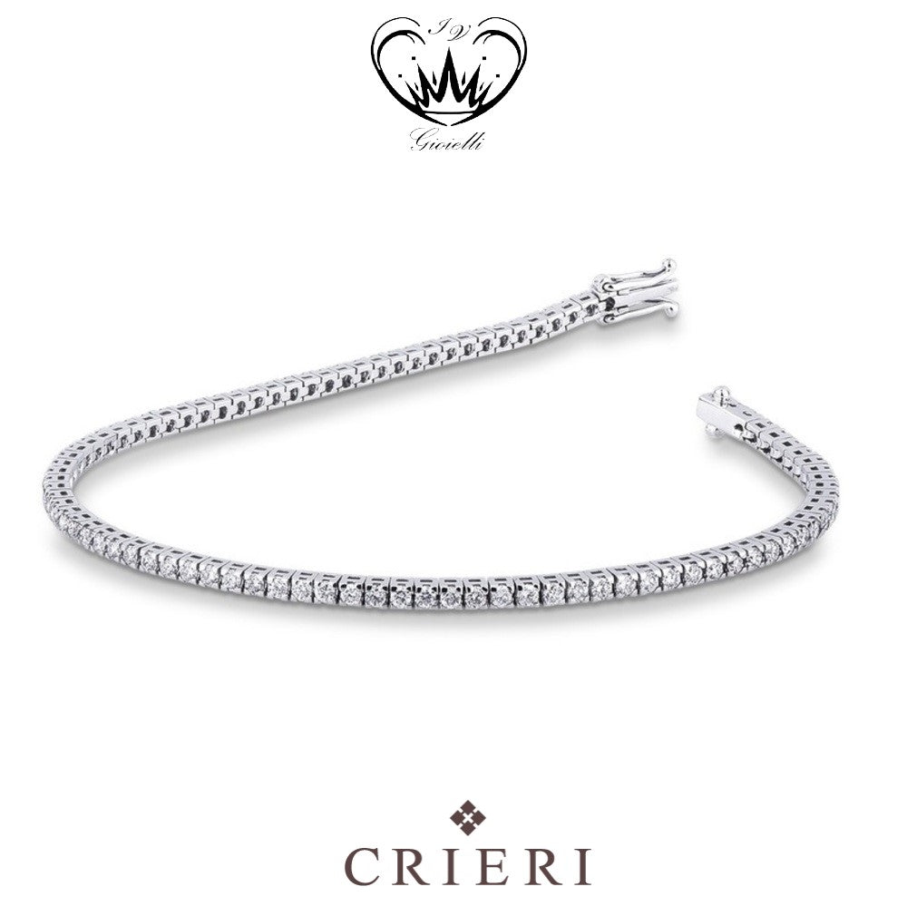 BRACCIALE TENNIS CRIERI ORO BIANCO ref. BTES9K135WP1175