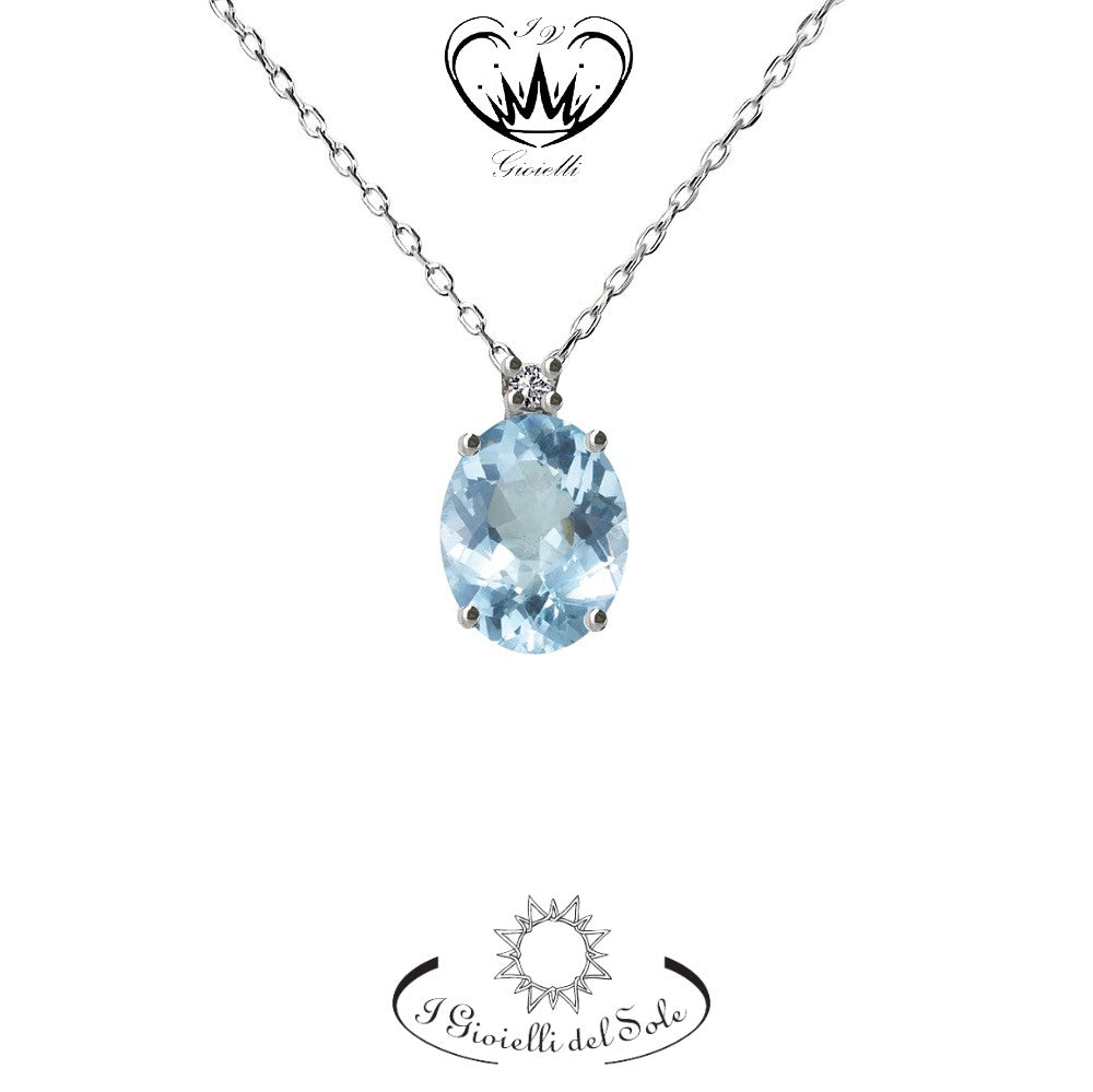 COLLANA I GIOIELLI DEL SOLE ACQUA MARINA  ref. CL5087A