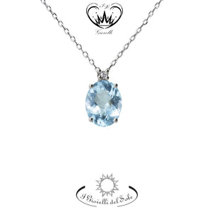 COLLANA I GIOIELLI DEL SOLE ACQUA MARINA  ref. CL5087A