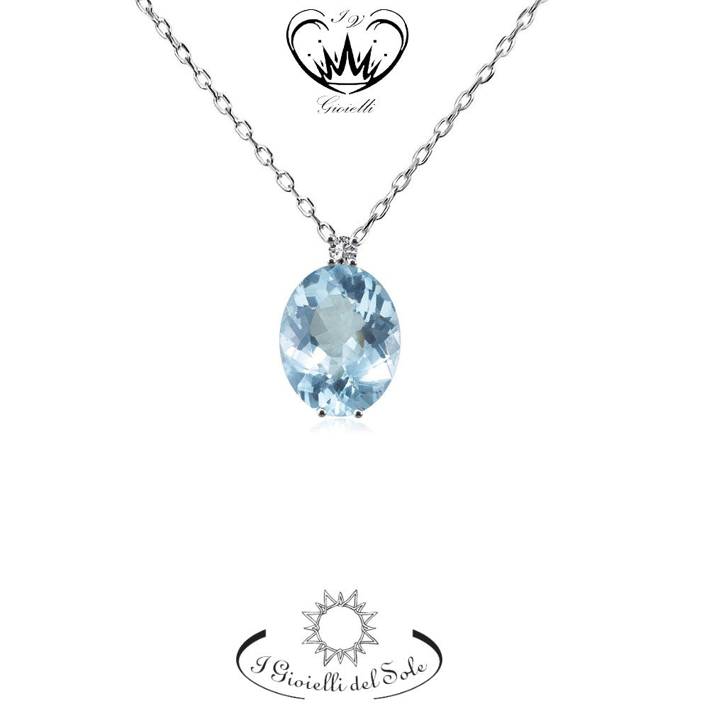 COLLANA I GIOIELLI DEL SOLE ACQUA MARINA  ref. CLAQ306-050