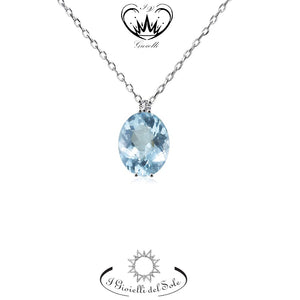 COLLANA I GIOIELLI DEL SOLE ACQUA MARINA  ref. CLAQ306-050