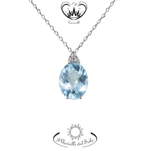 COLLANA I GIOIELLI DEL SOLE ACQUA MARINA  ref. CLAQ307-050